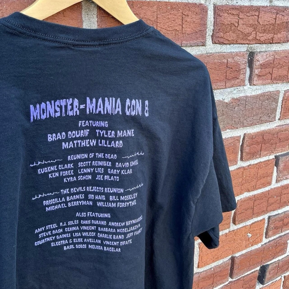 Monster Mania 8 Shirt Vintage Horror Convention Promo Y2k 2000s - Image 2 of 4