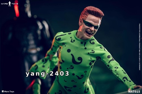 Mars Toys 1/6 The Riddler Action Figure Jim Carrey Villain Modello Mobile Regalo - Foto 23 di 24