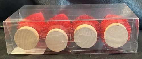 Spritz Flaschenbürste Bäume Dekorationen Zuglayout rosa bis rot 4er-Set neu mit Etikett NEU - Bild 2 von 6