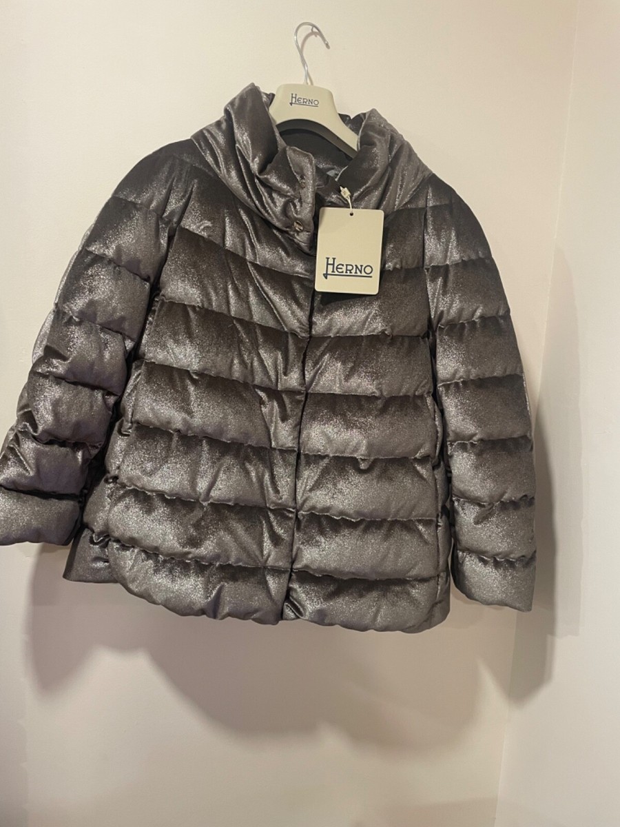 【送料&関税込】Herno Poliestere Jacket NWOT Herno Velvet Shine Down Puffer Jacket 10US /46 IT