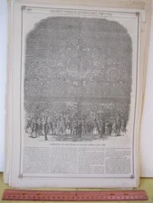 Vintage Print,EXHIBITION FIREWORKS,Boston Company,July 1851,Gleasons