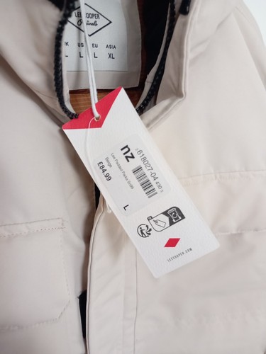 Lee Cooper Beige Padded Parka UK L - Picture 3 of 9