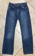 Wrangler Dark Blue Denim Jeans Boys Size 14 Adjustable Elastic Waist
