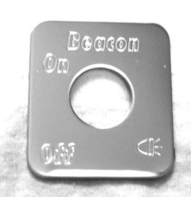 Gg Switch Plate For Kenworth Beacon Light On Off Stainless Block Letters 68602 Ebay
