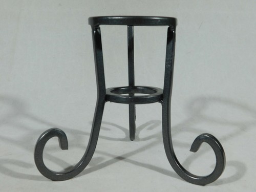 Sphere Display Stand Scroll Design Dark Silver Medium Size - Picture 6 of 11
