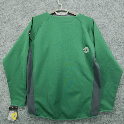 DeMarini Shirt Men Small Green Gray Fleece Lined Pullover Long Sleeve WITH TAGS - Picture 2 of 17