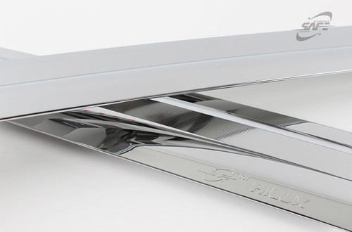 SAFE Chrome Weathershields Window Visors 4P for 2016 ~ on Toyota Hilux Dual Cap - Picture 8 of 8