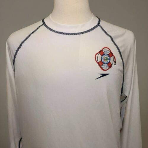 Camicia da bagno Speedo Sun protezione UV vita guardia costiera vigili del fuoco manica lunga LG - Foto 2 di 13