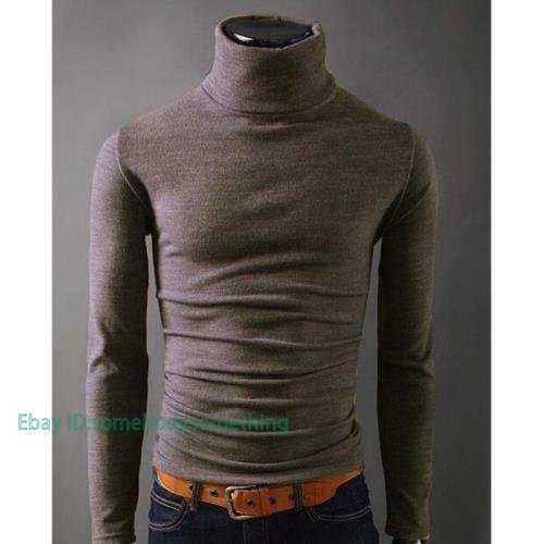 Herren Pullover Pulli Langarm Pulli Western Style Rollkragen Basic Oberteile - Bild 5 von 26