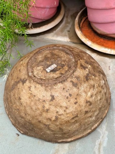 1800's Ancient Hand Made Paper Mache Tribal Vegitable Big Bowl - Picture 13 of 15