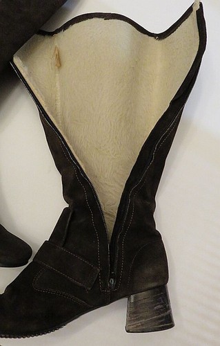 Vintage Hush Puppy Brown Suede Knee-high Boots - 7.5N - Shelby - Comfortable - Picture 6 of 10
