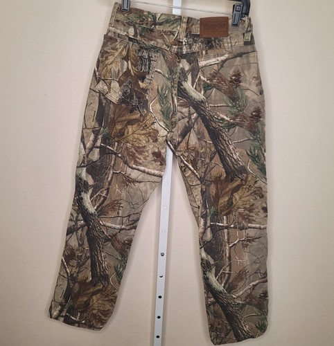 Wrangler Pro Gear REALTREE Camo Denim Jeans Boy's Size 18 Regular - Picture 2 of 16