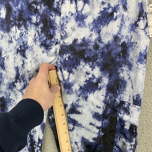 INC International Concepts Womens Cargo Joggers Satin Pants M Blue NWT Tie-Dye - Picture 7 of 14