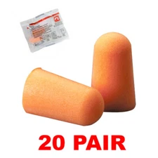 3M 1100 Foam Noise Reduction Uncorded Ear Plugs (20 Pair)