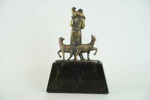 ** Bronze Figur, Frau mit drei Lämmern, gestempelt ** - Bild 5 von 10