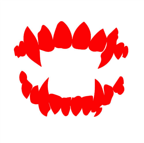 FANGS sticker VINYL DECAL Vampire Werewolf Netherworld Dracula Horror - Picture 11 of 11