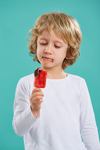Set of 4 Stackable Popsicle Molds + Sticks & Lids | Homemade Freezer Ice Pops & - Picture 2 of 8
