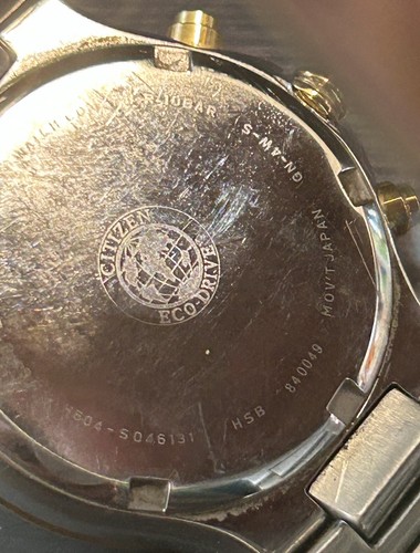 VTG WOMEN’s Citizen WR100 ECHO DRIVE 2 TONE CHROGRAPH WATCH STAINLESS STEEL RARE - Picture 9 of 17