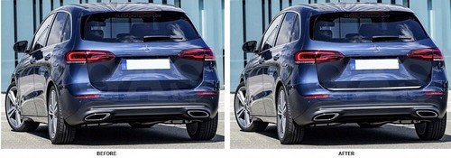 Mercedes B W247 18+ Martig Chromleiste für Heckklappe Zierleiste Chrom - Bild 3 von 11