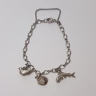 James Avery Retired Sterling Silver 3 Charm Bracelet 7.5" 11.6 grams