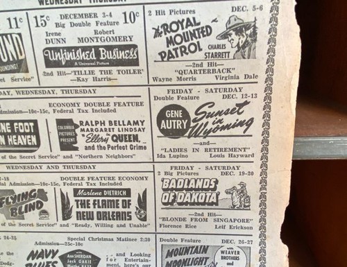 1940's Royal Theatre Versailles MO Movie Calendar Poster Card Abbott Costello - Picture 3 of 6