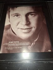 Bobby Vinton To Know You Is To Love You Rare Original Promo Poster Ad Framed!