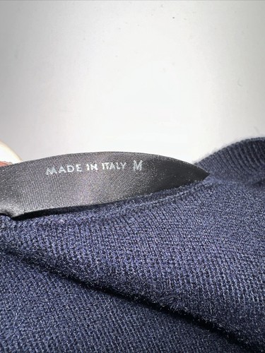 Manrico Cashmere Men’s Navy Cashmere Sweater MEDIUM NEW!! - Picture 3 of 6