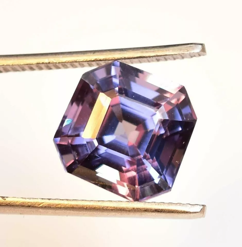 Natural Certified Asscher Cut 10x10 MM Alexandrite Color Changing Loose Gemstone - Picture 2 of 4