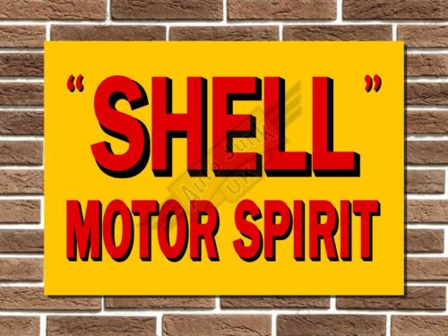 Shell Motor Spirit Metallschild Garage Schild Wandplakette Vintage Retro Mann Höhlenbar - Bild 3 von 4