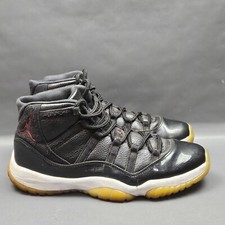 Air Jordan 11 Retro 72-10 Mens Basketball Shoes 11 Black Red Athletic Sneakers