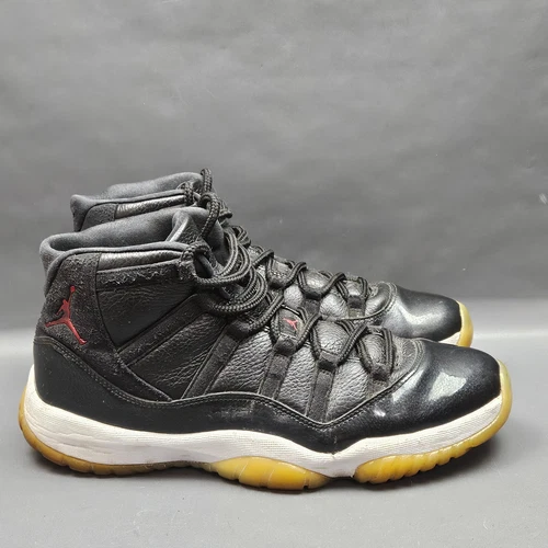 Air Jordan 11 Retro 72-10 Mens Basketball Shoes 11 Black Red Athletic Sneakers