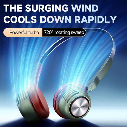 Neck Fans Hands-Free Bladeless Fans with 5-speeds Change - Wearable Leafless - Picture 3 of 10