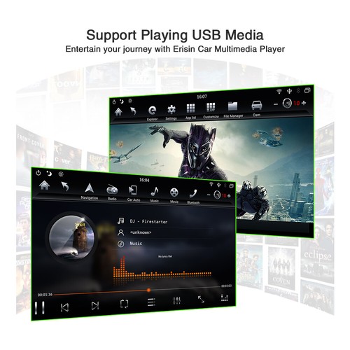 12.2" Doppel Din 4+64GB Android Auto CarPlay Autoradio Navigation GPS BT DAB DSP - Bild 11 von 24