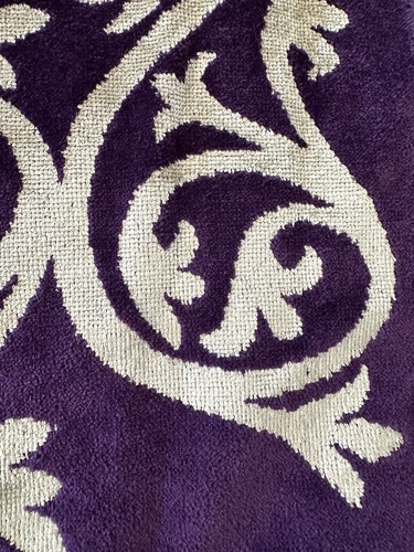 3 Toallas TERRISOL BY KARSTEN Dorado Púrpura Apliques Terciopelo Textil Brasil - Imagen 2 de 10
