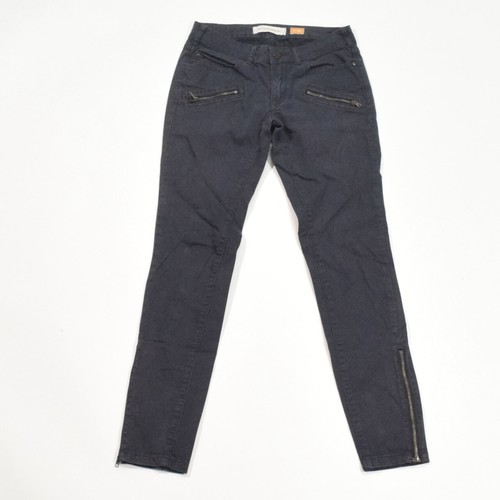 Pilcro & the Letterpress Jeans 25 Gray Low-Rise Stretch Moto Zipper Skinnies - Picture 1 of 4