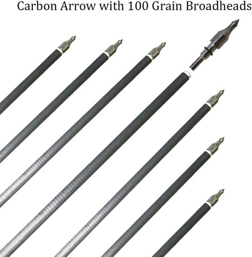 Lightweight 30-Inch Carbon Arrows for Compound and Recurve Bows - Set of 12 - Picture 8 of 9