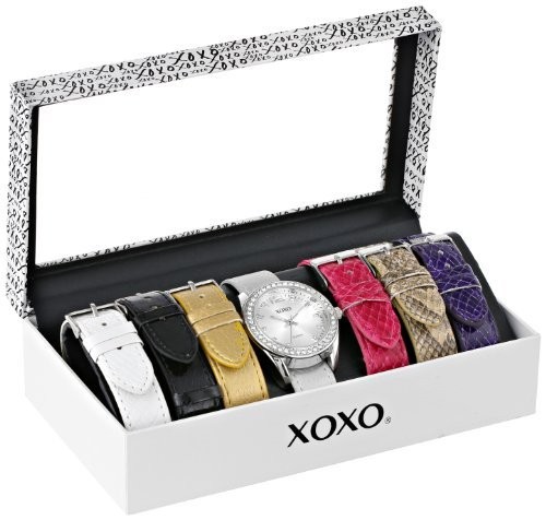XOXO Women's XO9062 Silver-Tone Watch with Interchangeable Bands - Picture 2 of 4