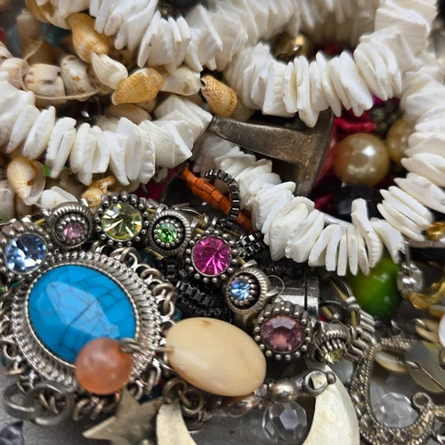 Costume Jewelry Lot Vintage Modern Mixed Wear Craft Resell 2 LB