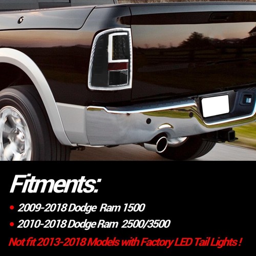 Luz trasera LED apta para Dodge Ram 1500 2009-2018 Ram 2500/3500 2010-2018 negra - Imagen 6 de 6