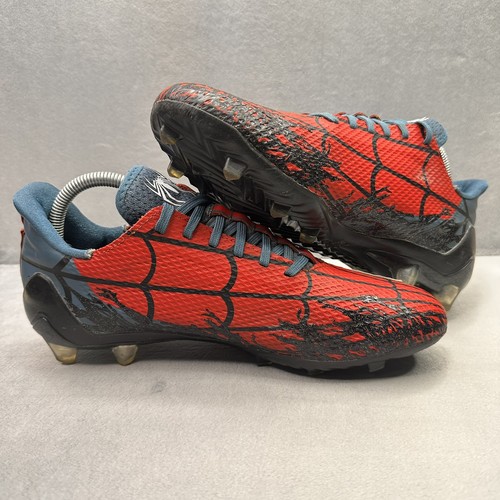 Mens Size 9 adidas x PlayStation Adizero 12.0 SpiderMan Football Cleats Red - Picture 5 of 9