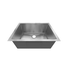 23 In. Undermount Single Bowl 18-Gauge 304 Stainless Steel 12 In. Deep Kitchen S
