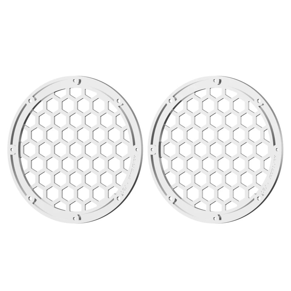 Parrillas de altavoz Advanblack cromadas CNC aluminio HEX 6,5"" para carenado inferior Harley Foto 3 de 4