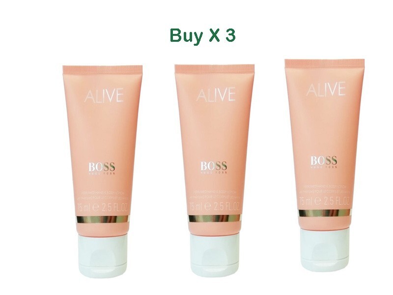 HUGO BOSS ALIVE BODY LOTION X 75ML NEW FREE POSTAGE