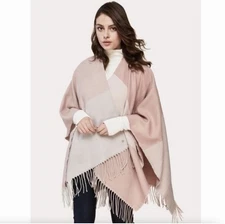 Soia & Kyo Yadira Scarfigan Poncho Cape Light Pink One Size