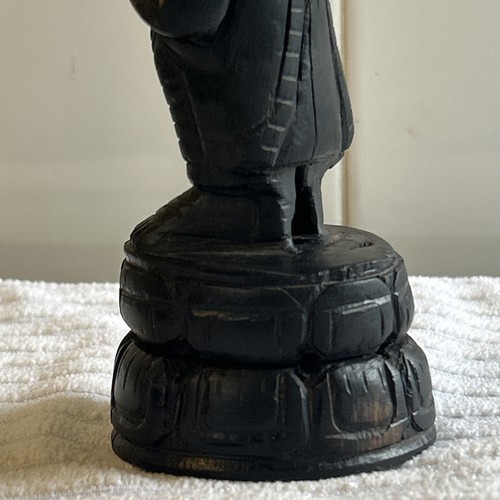 Vintage Venkateswara Balaji Srinivasa Vishnu Hand Carved Wooden Hindu God Statue - Picture 12 of 24