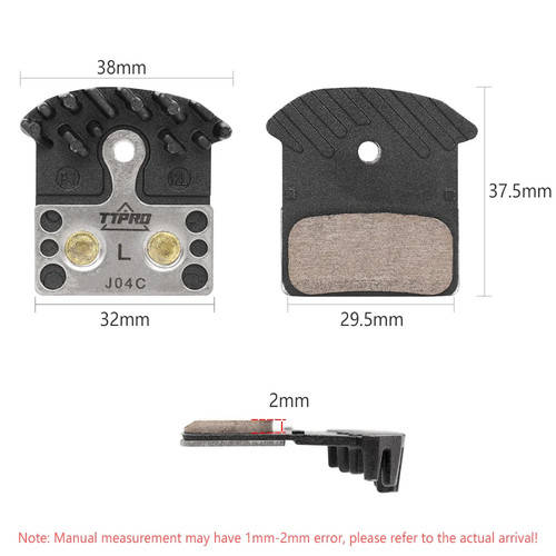 Pastillas de freno de disco de metal con aleta para Deore XT BR-M6000 BR-M615 M7100 M8100 M8000 - Imagen 12 de 13