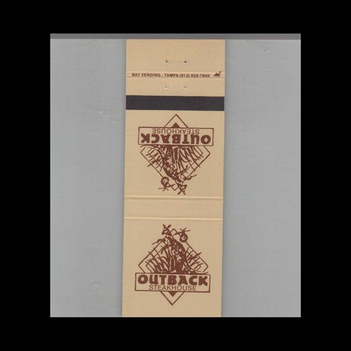 Matchbook Cover Outback Steakhouse Tampa, FL #2
