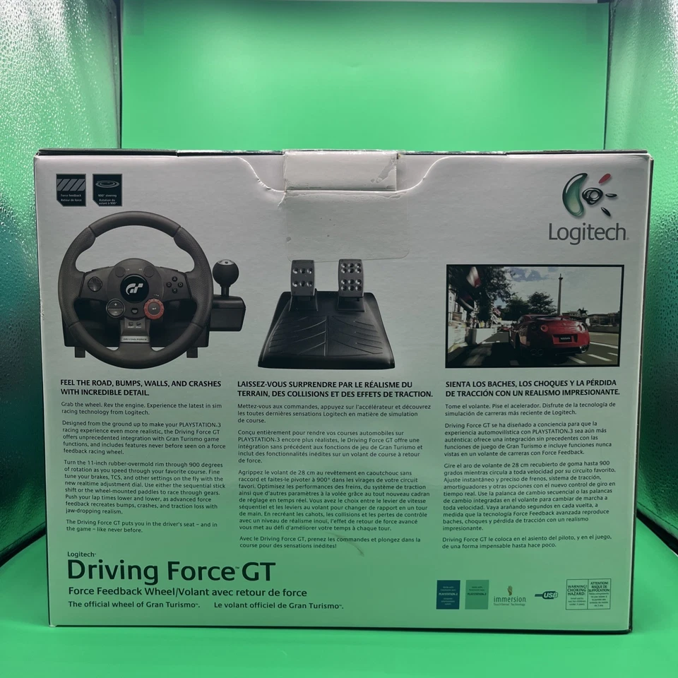 Brand New 💯 LogitechDriving Force GT Racing Steering Wheel w/shift & Pedals PS3 - Image 4 of 4