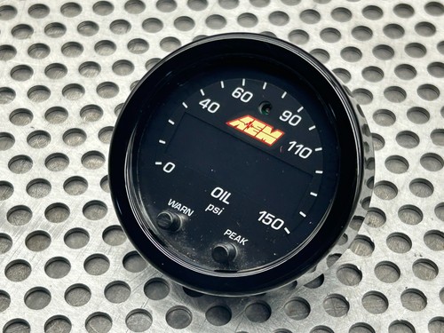 AEM 30-0307 X-Series Oil Pressure Gauge 0-150psi / 0-10bar Black Bezel - Picture 2 of 5