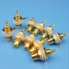 RCA-Buchse Rot Buchse Stecker Zinklegierung Halterung 8mm 10PCS Chassis
